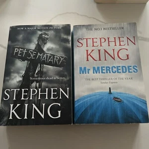 Stephen King Book Bundle Pet Semetary & Mr Mercedes Horror Books - Picture 1 of 13