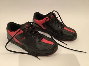 DEXTER MENS RICKY III BOWLING SHOES BLACK RED SLIDE RITE SIZE 8.5 M - Picture 1 of 12