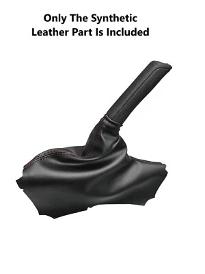 For SUBARU BRZ 2012 2013 2014 2015 2016 2017 Red Stitch Vinyl E-brake Boot Cover - Image 1 of 4