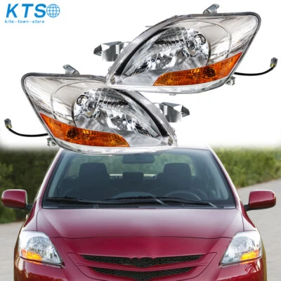 Conjunto de faróis para Toyota Yaris Sedan 2007-2011 motorista esquerdo e passageiro direito - Imagem 1 de 4
