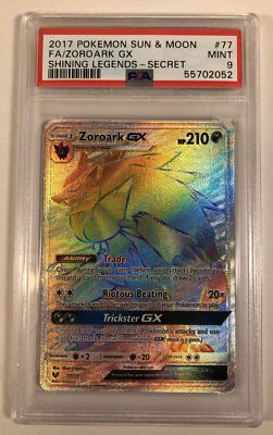2017 Pokemon Sun & Moon Zoroark GX Shining Legends 77 Secret Rare PSA 9 Mint - Image 1 of 2