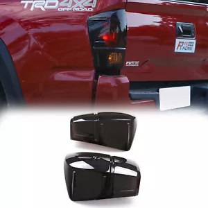 Fit For Toyota Tacoma 2016-2023 Black ABS Rear Tail Light Lamp Trim Cover 2PCS - Bild 1 von 14