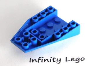 2 LEGO Blue Wedge 6 x 4 Inverted with Studs (4856) - 2 Pieces - Picture 1 of 1