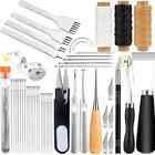 Professional Leather Tools Set With Hand Sewing Stitching Tool Hole Punchi