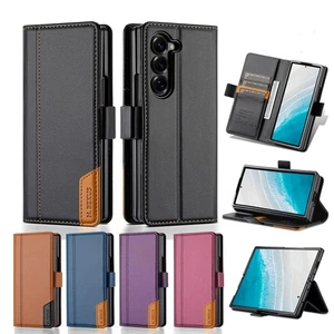 Custodia portafoglio magnetica card pelle flip cover per Samsung Galaxy Z pieghevole 3/4/5/6/7 - Foto 1 di 29