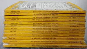 Job Lot of 12 National Geographic Magazine All Issues 1943 - Picture 1 of 13