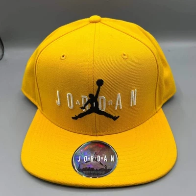 Air Jordan Hat Men Yellow Embroidered Logo Jumpman Snap Back Cap - Image 1 of 4