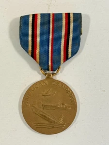 Vintage American Campaign Medal Coin Ribbon 1941 - 1945 Military READ - Picture 1 of 4