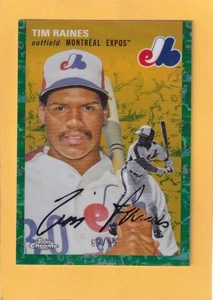 2023 Topps Chrome Platinum Anniversary Refractor Green Wave Tim Raines 62/99 - Bild 1 von 2