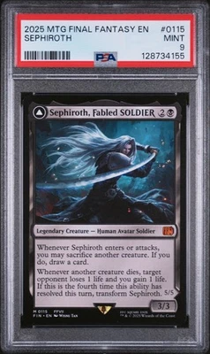 SEPHIROTH M #0115 SEPHIROTH FABLED SOLDIER 2025 MTG FINAL FANTASY EN FF7 PSA 9 - Image 1 of 2