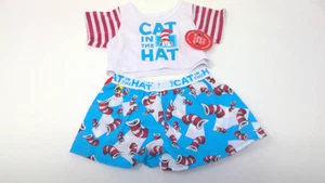 Build A Bear 2-Piece Set Cat in the Hat Tee and Boxers Clothes Outfit BAB NWT - Picture 1 of 8