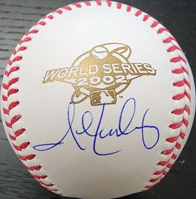 JOHN LACKEY Autographed 2002 World Series Anaheim Angels Baseball JSA Witnessed - Image 1 of 4