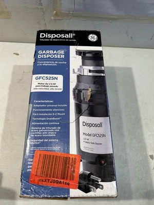 GE 1/2 Horsepower Continuous Feed Garbage Disposal, Corded Disposall GFC525N - Image 1 of 4