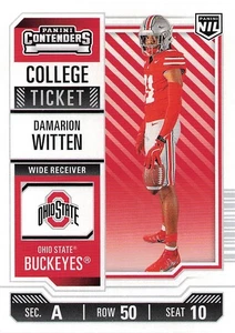 2025 Panini Ohio State University #9 Damarion Witten - Bild 1 von 2