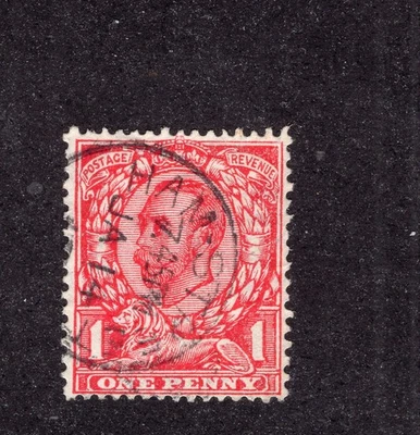 GB 1912 SG345a GV  1d red perf 15 X 14 watermark simple Cypher no cross on crown - Image 1 of 2