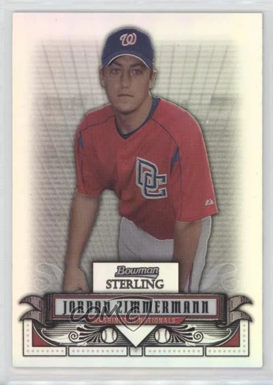 2008 Bowman Sterling Prospects Refractor /199 Jordan Zimmermann #BSP-JZ - Image 1 of 2
