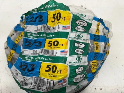 Southwire 49.5 ft. 12/3 Gray Solid CU UF-B W/G Wire New Other *READ* - Image 1 of 2