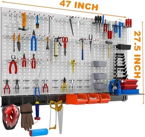 Kit de almacenamiento utilitario organizador de pared de 109 piezas con ganchos para tablero de herramientas y accesorios LO ÚLTIMO - Imagen 1 de 8