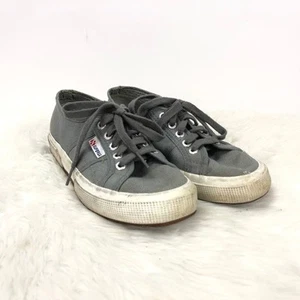 Superga 7 Womens Gray Canvas Lace-up Sneakers - Picture 1 of 8