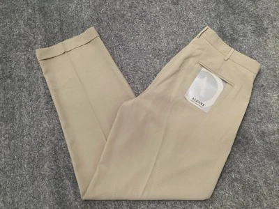 ALFANI 米色褶边正装裤男式 38x34 码-全新 — 第 1/4 张图片
