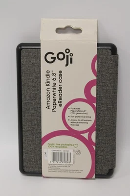 Goji Amazon Kindle Paperwhite 6.8”  ereader Case (11th Generation). Grey New - Image 1 of 2