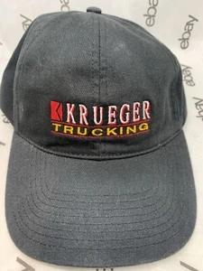 Vintage Krueger Trucking Trucker Mütze verstellbar schwarz Twill-Neil Krueger-Ixonia, WI - Bild 1 von 6