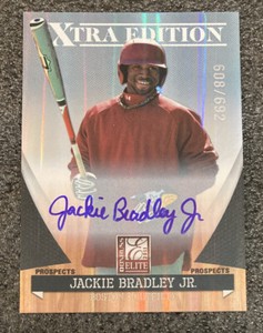 D1813 Jackie Bradley Jr 2011 Elite Extra Edition Rookie Auto #d /692 Red Sox