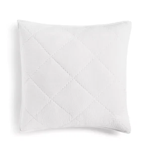 Hotel Collection Dobby Diamond Euro Sham (1 sham) White - Picture 1 of 1