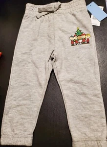 Peanuts Infant & Toddler Charlie Brown Christmas Gray Sweat Pants - NWT - Picture 1 of 6