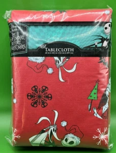 NEW Red Tim Burtons The Nightmare Before Christmas 60x102 Vinyl Tablecloth - Picture 1 of 4