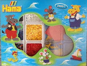 Hama GP 3726 Kreativ Box, inkl. midi Bügelperlen Stiftplatten Maus Flusspferd - Bild 1 von 3