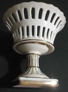 Limoges SMALL Pierced Pedestal Fruit Bowl Cookies Candy Dessert Serving Stand !! - Picture 1 of 6