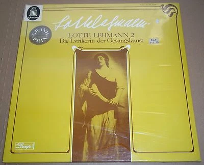 LOTTE LEHMANN 2 -Die Lyrikerin der Gesangskunst - Dacapo 1C 137-30 704/05 SEALED - Изображение 1 из 2