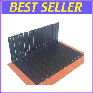 Complete 12 Pack of Heavy-Duty 12"x8" Black Shelf Brackets with Screws Included - Picture 1 of 10