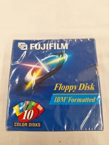 Fujifilm Floppy Disk 2HD IBM 3.5” Color IBM Formatted Disks 10 Pack ,Brand New - Bild 1 von 6