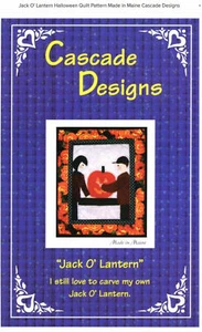 🎃 Jack O' Lantern Halloween Quilt Pattern Made in Maine Cascade Designs 16x20" - Picture 1 of 2