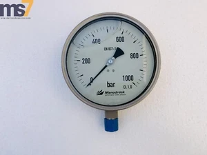 MANODRUCK EN 837-1 HIGH PRESSURE GAUGE 1000 BAR #NEW - Picture 1 of 8