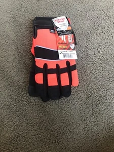 Winter Hawk Glove 2145HOH Armor Skin,Water Proof LargeBlack/Orange - Picture 1 of 3