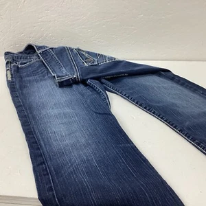 BKE Culture Jeans Women's Blue Low-Rise 36X26- Distressed Wide Leg - Picture 1 of 8