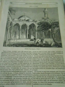 Payas en Syrie Ruines d'une mosquée 1843 Gravure Print Article - Picture 1 of 1