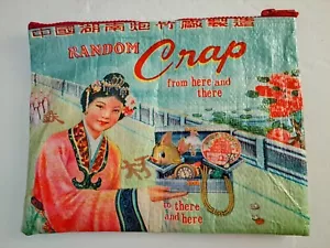 Frizione Casuale Crap From Here and There Medium Zipper Novità 9" x 7" - Foto 1 di 5