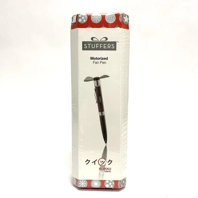 New! STUFFERS Motorized Fan Pen *Gray Fan Pen* Stocking Stuffer Gift Fun Unique - Image 1 of 4