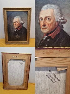 Friedrich II / König von Preußen alter Öldruck Bild Faksimile 51 x 71,2 cm - Bild 1 von 20