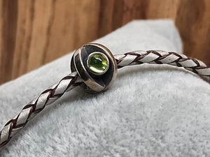 Authentic Pandora S 925 ALE Retired August Peridot Eye Charm 790127PE - Picture 1 of 15