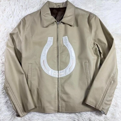 BEAMS x JRA Arima Memorial Leather Jacket L Rare Event Used - Image 1 of 4