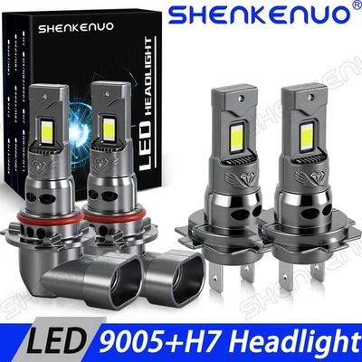 Kit combo de lâmpadas de feixe Hi-Lo faróis LED para Mazda CX-7 2008-2012 6000K 9005 H7 - Imagem 1 de 4