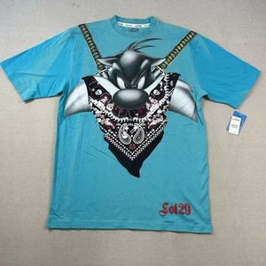 Vintage Lot 29 Shirt Mens L Sylvester Cat Looney Tunes Hip Hop Graphic Bandit - Picture 1 of 8