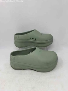 Adidas Womens Green Closed Toe Slip-On Mule Shoes Size 7L No Insole - Picture 1 of 8