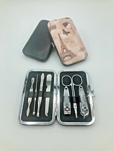 Pedicure Manicure Set Nail Clippers Cleaner Cuticle Grooming Kit - Love, Paris