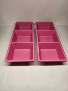 Pink Serving Dish 3 Section Divided Platter Condiment Dish - Picture 1 of 2